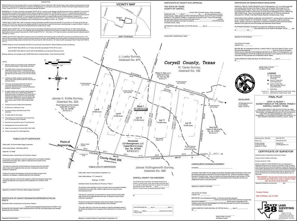 Sunset Ranch Tract 11 CR 356 Road