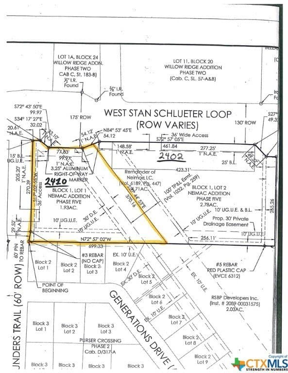 2410 W Stan Schlueter Loop lot: 1