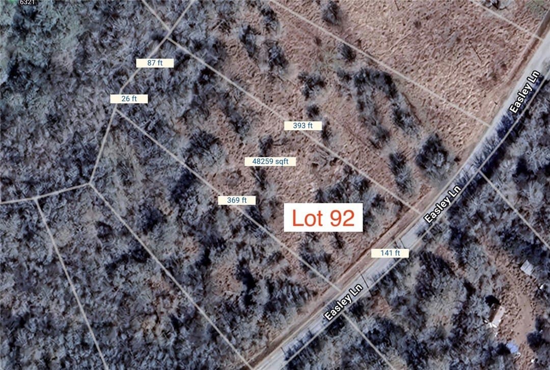 Easley Lane lot: 92