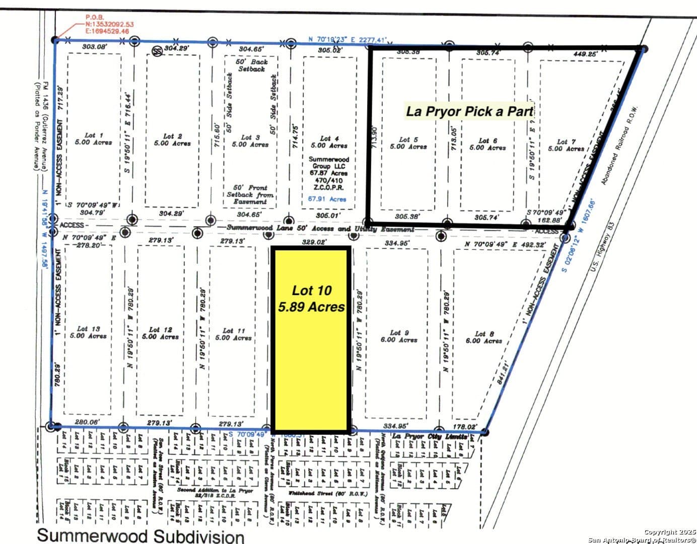 Summerwood Lane lot: 10