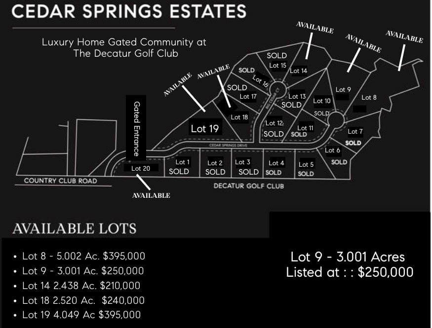 Lot 9 Cedar Springs Drive